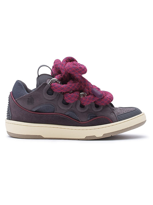 Curb Sneakers In Leather With Snake Laces