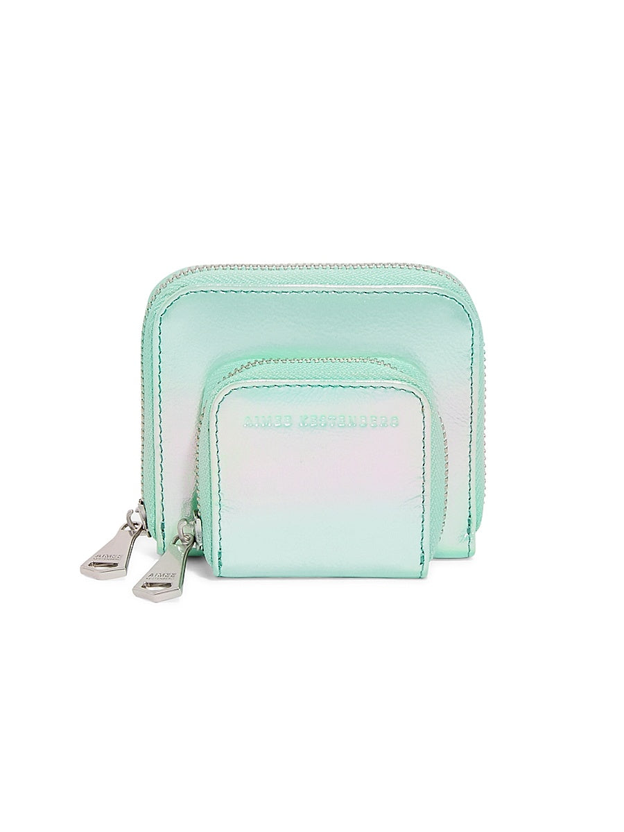 Bowery Leather Double Zip Around Wallet