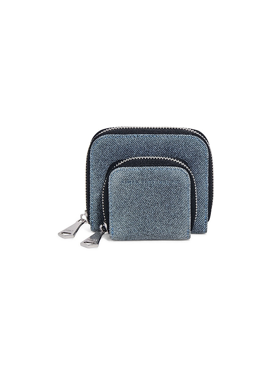 Bowery Leather Double Zip Around Wallet