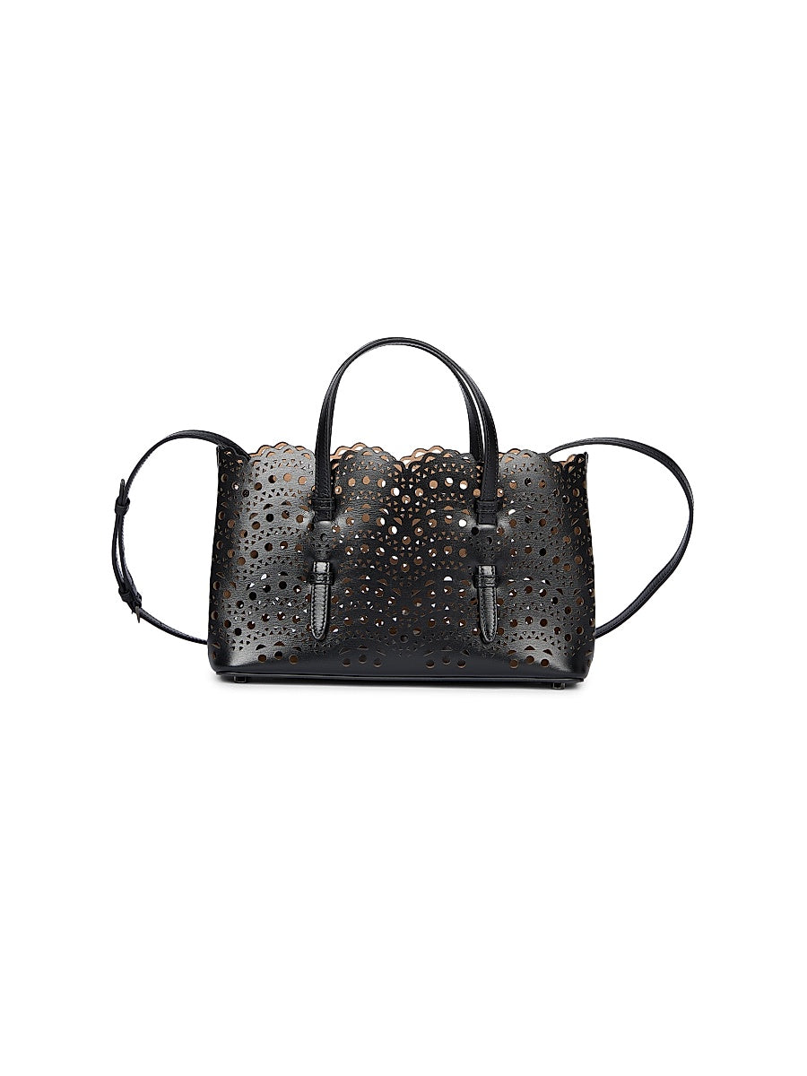 Eyelet Leather Shoulder Bag