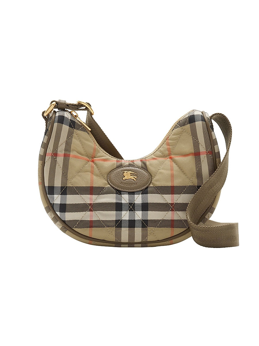 Check Horseshoe Crossbody Bag