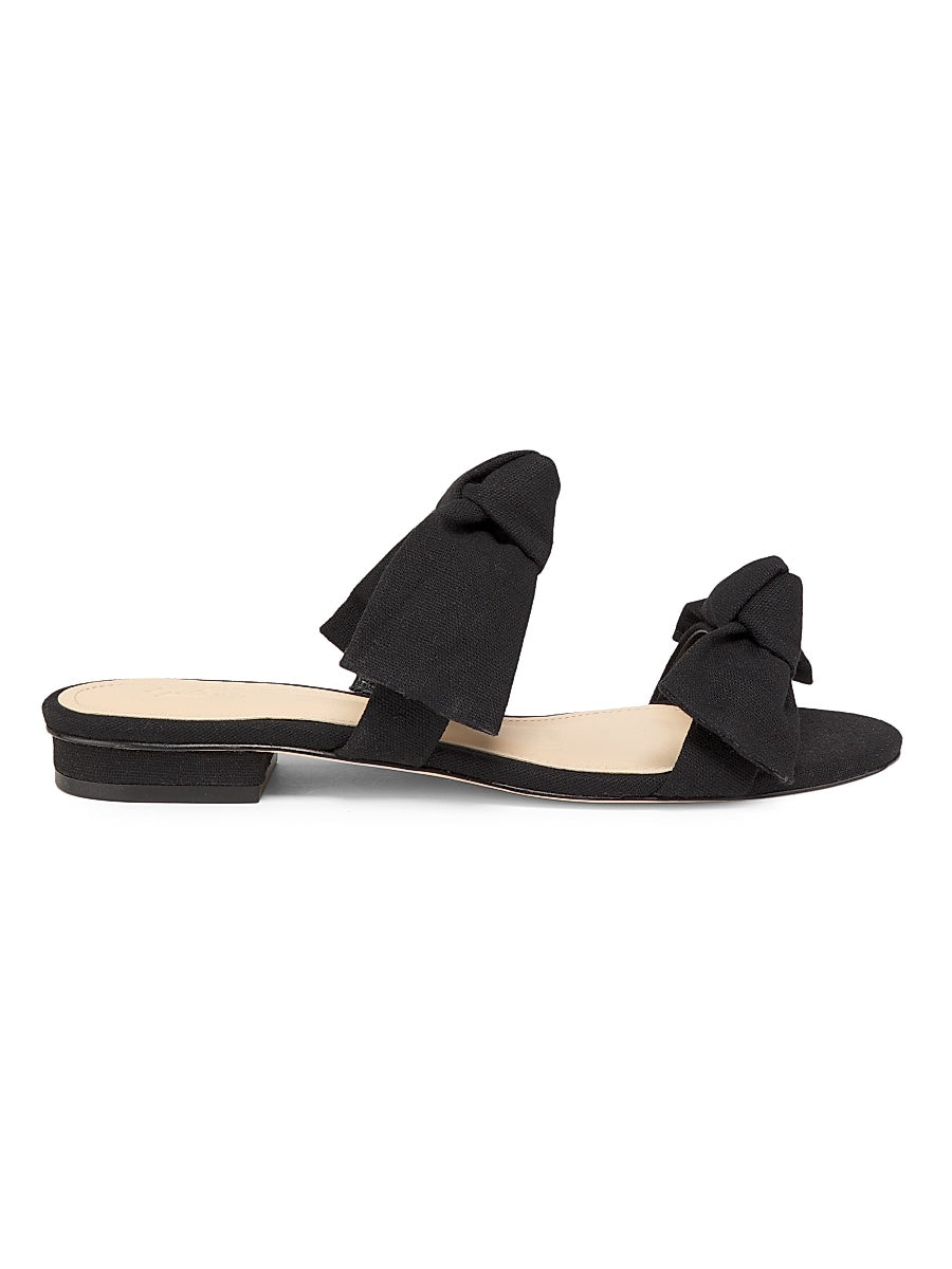 Linen Bow Sandals