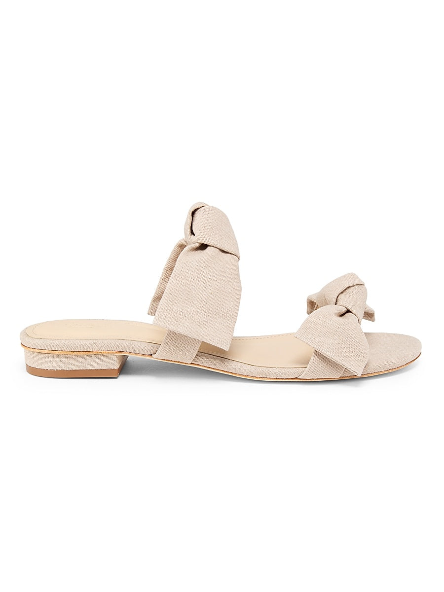 Linen Bow Sandals