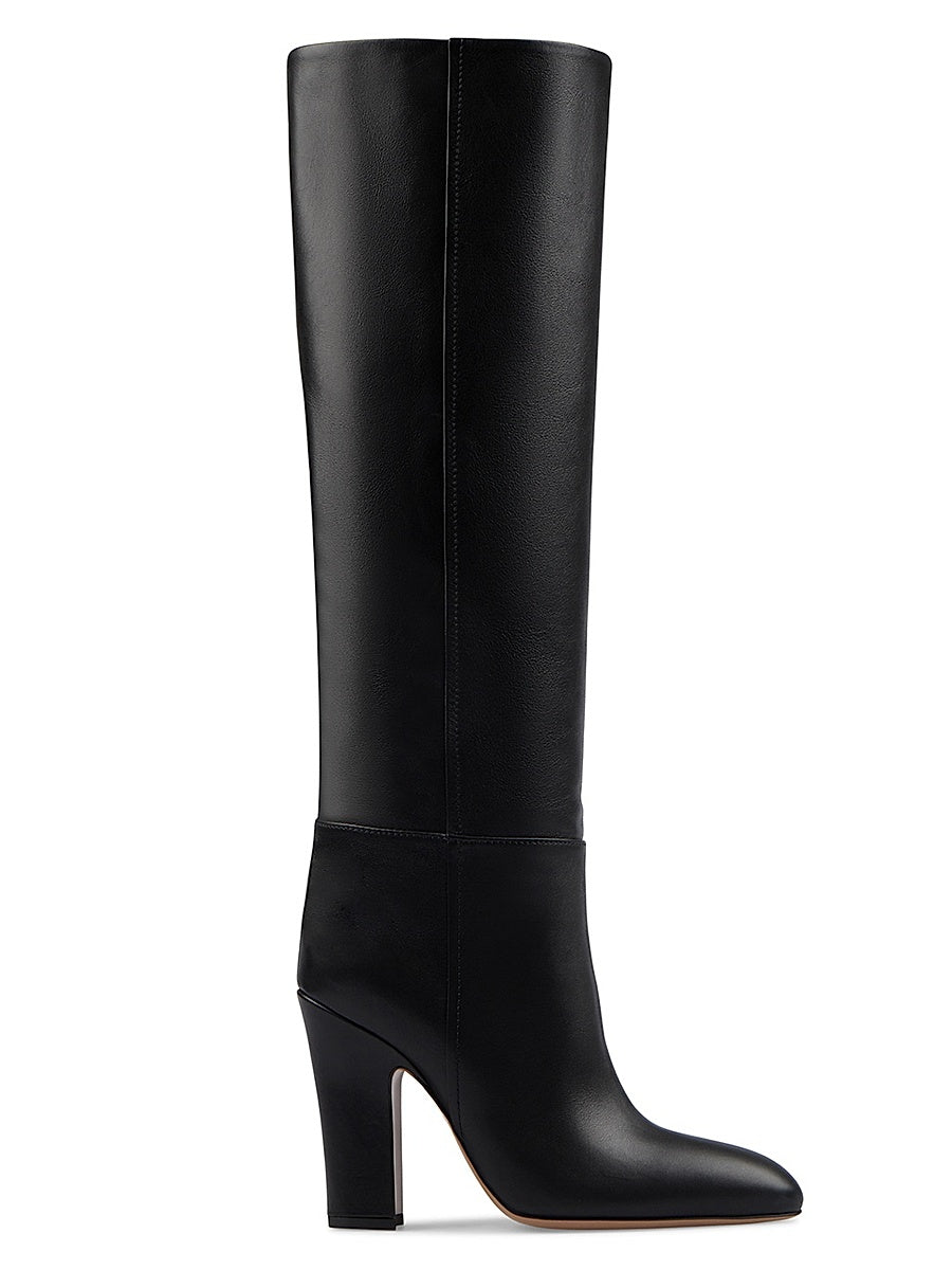 100MM Leather Knee-High Boots