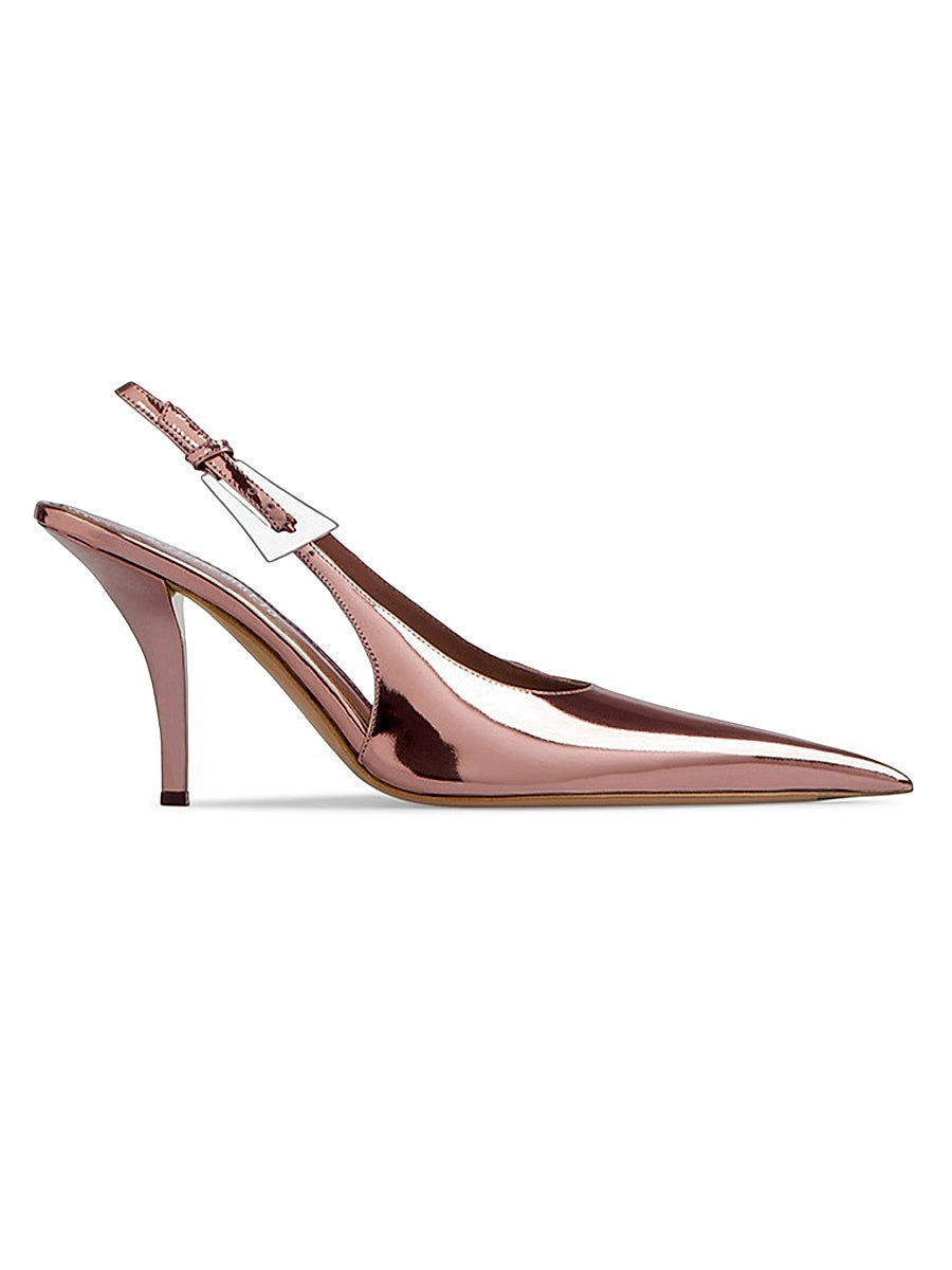 Jessica 75MM Metallic Leather Pumps