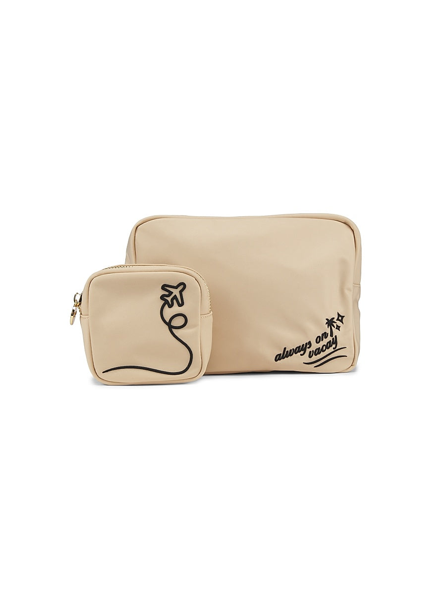 Travel Embroidered Pouch Set
