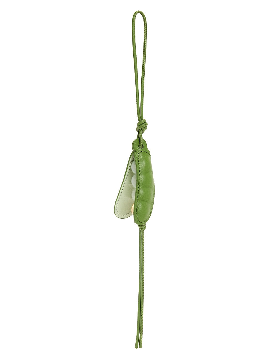 Leather Pea Pod Charm
