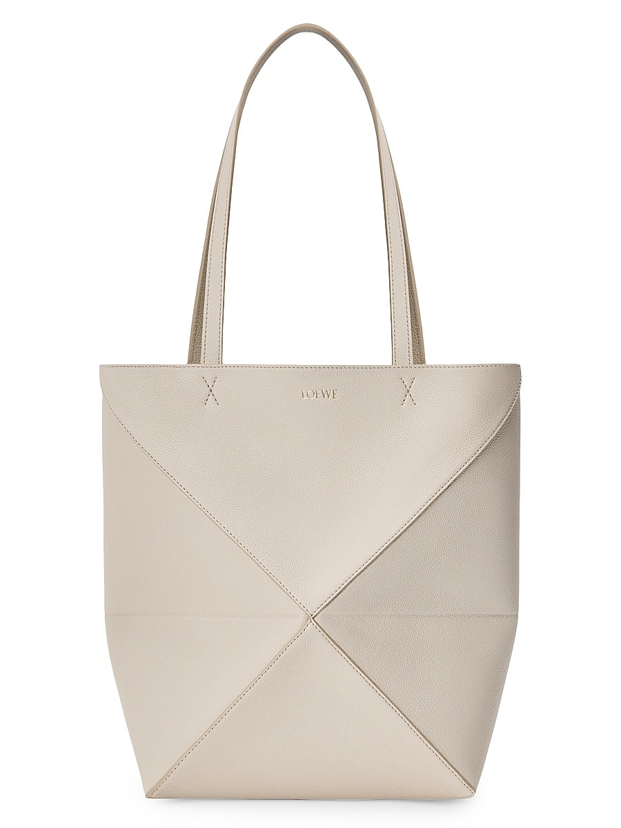 Medium Puzzle Fold Leather Tote Bag