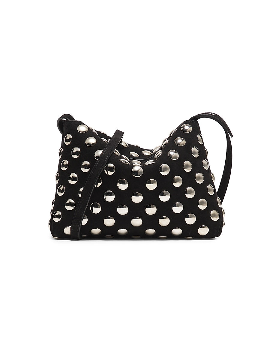 Lina Medium Studded Suede Crossbody Bag