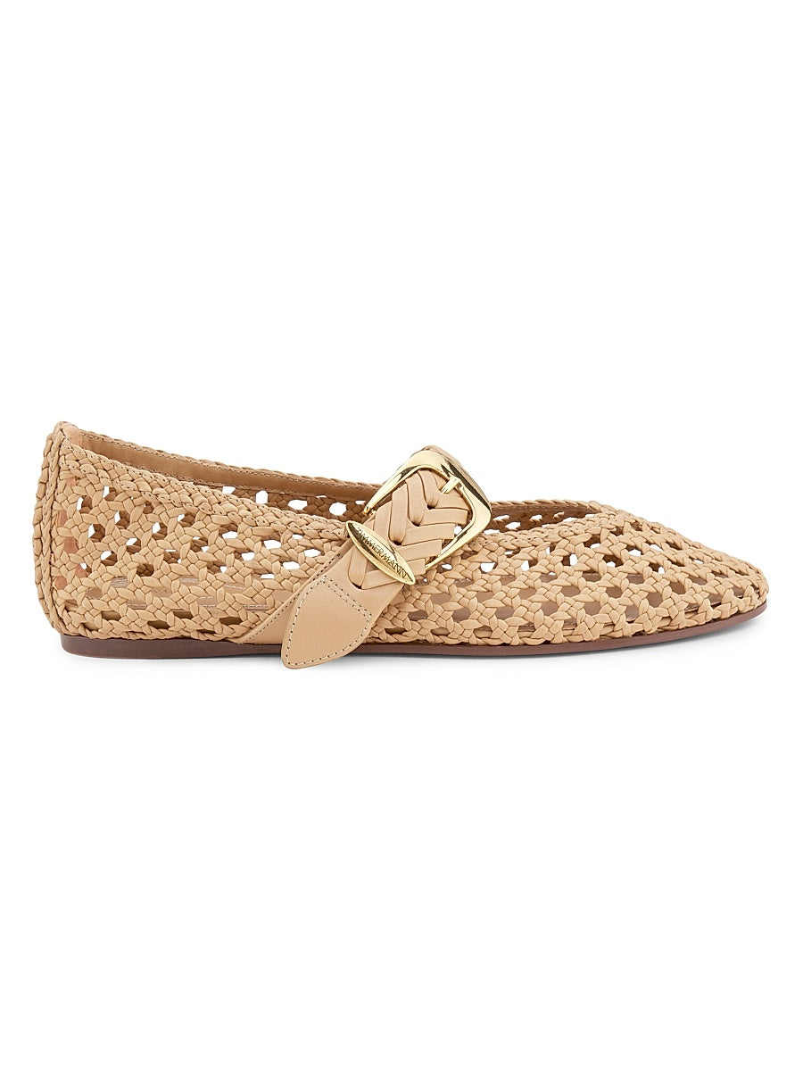 Helix Woven Leather Ballerina Flats