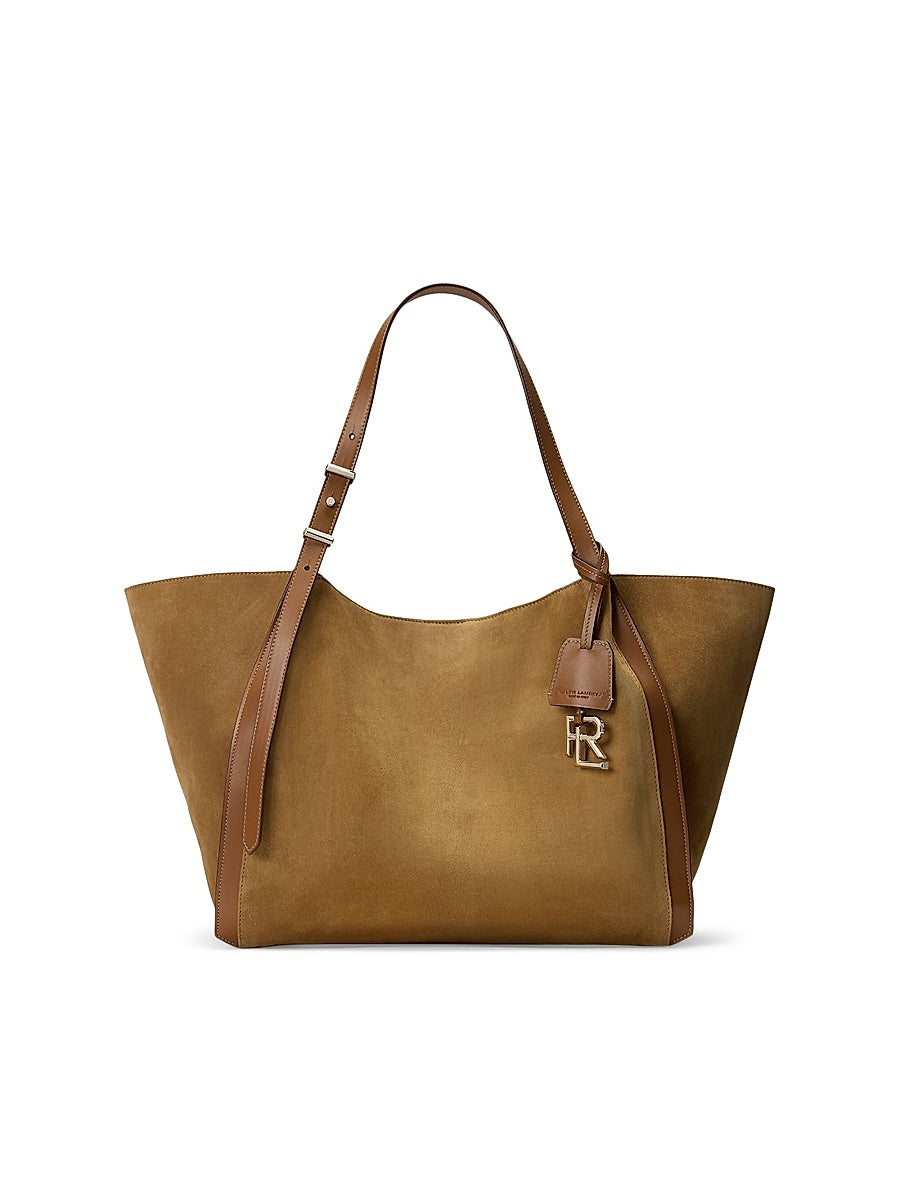 Logo Suede Tote Bag