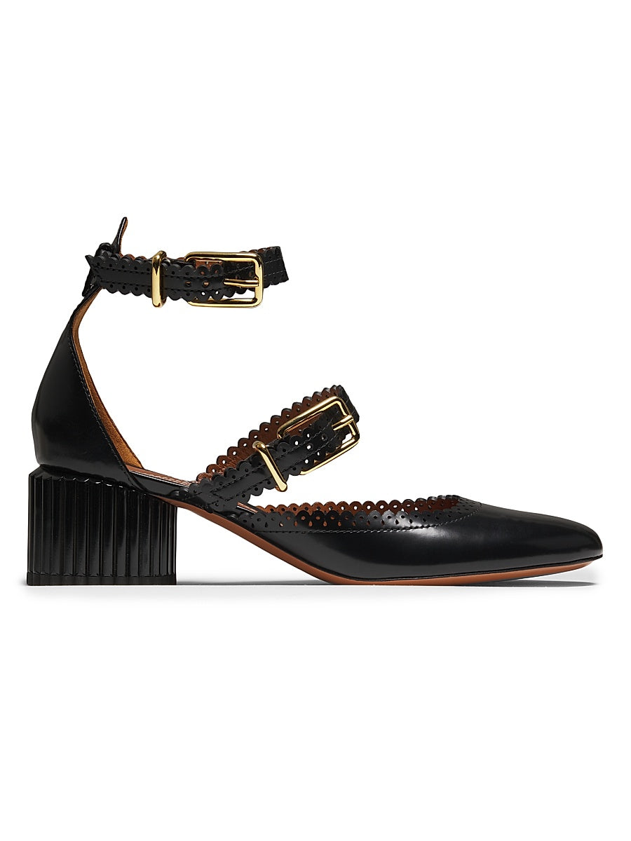 Eddie 55MM Leather Mary Janes