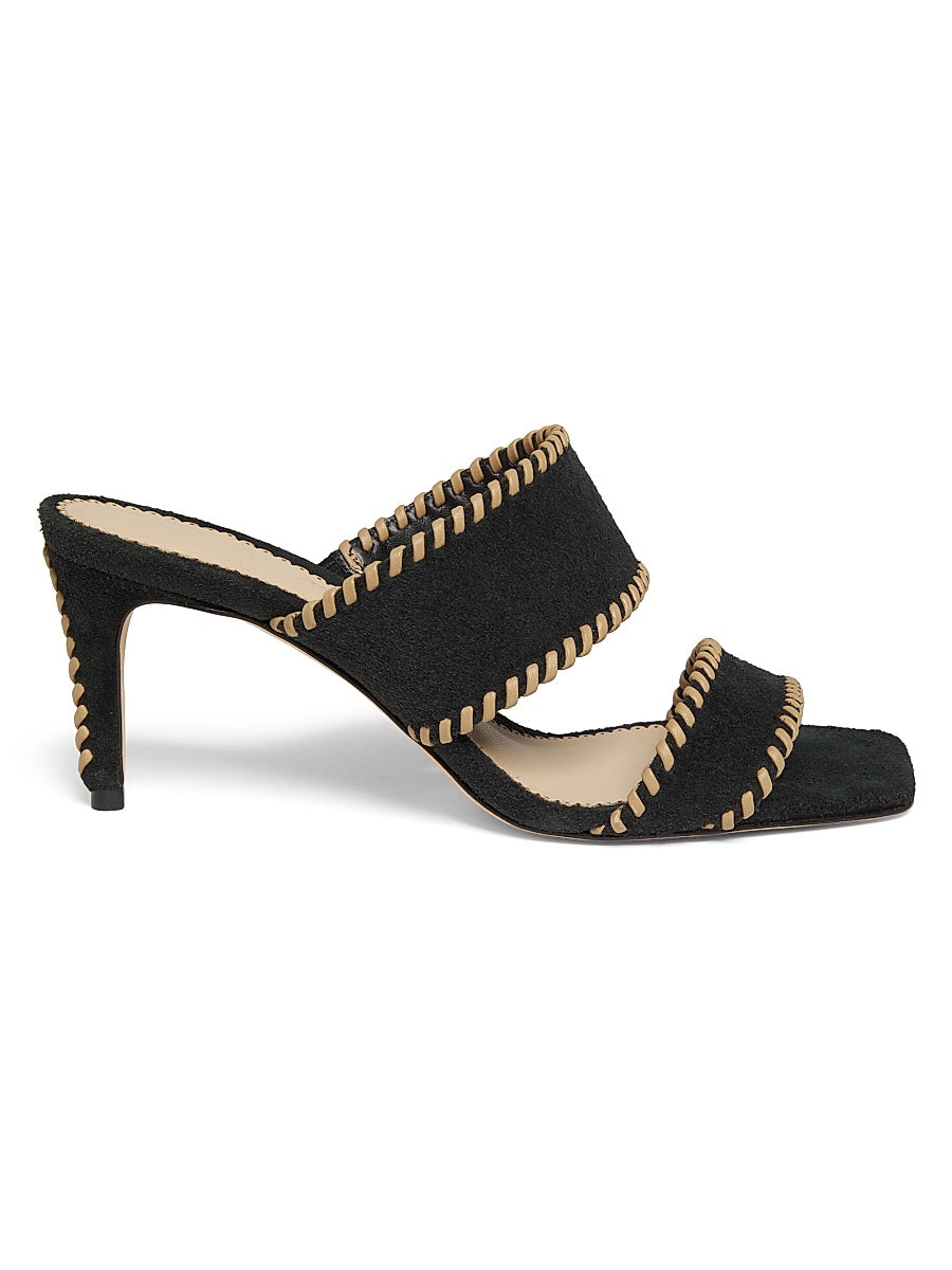 Sutton 70MM Suede Whipstitch Sandals