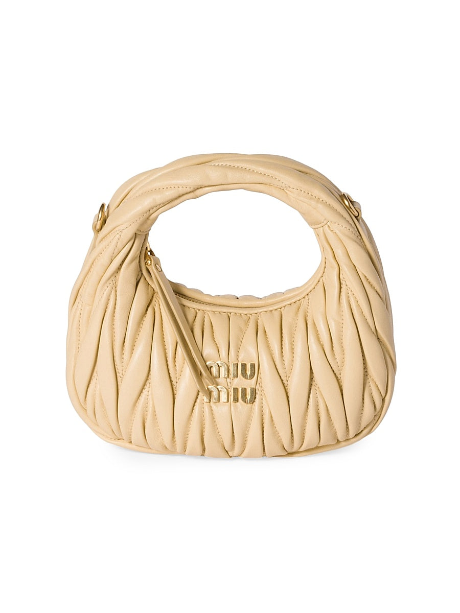 Wander Matelassé Nappa Leather Hobo Mini-Bag