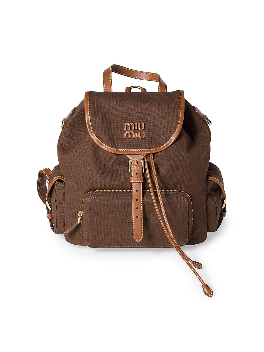 Canvas and Leather Backpack