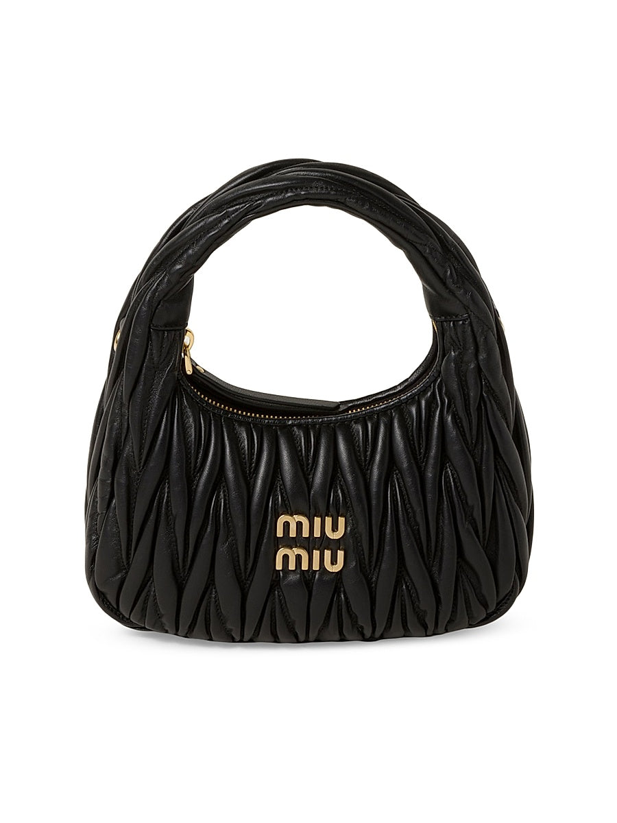 Wander Matelassé Nappa Leather Hobo Bag