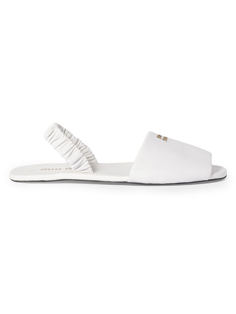 Ruches Nappa Leather Sandals