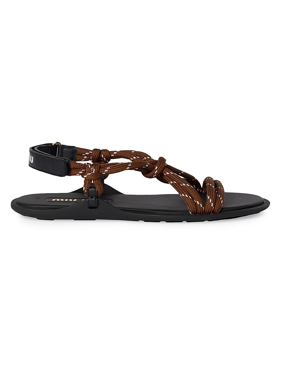 Riviere Cord and Leather Sandals