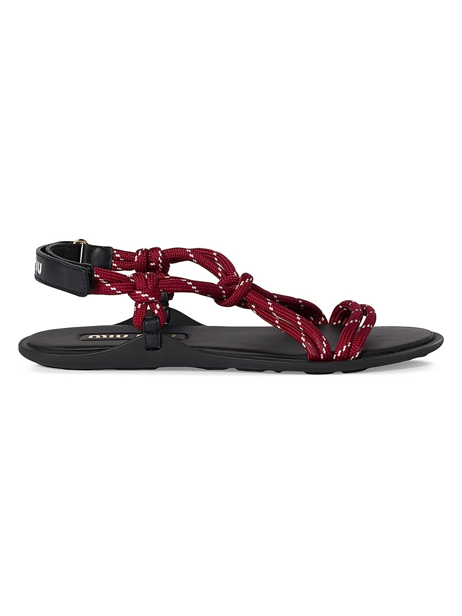Riviere Cord and Leather Sandals