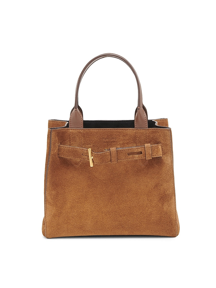 Audrey Small Suede Top Handle Bag