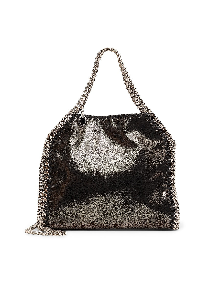 Falabella Eco Shiny Dotted Chamois​ Mini Tote Bag