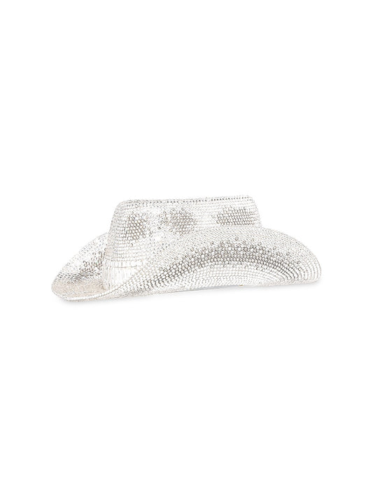 Cowboy Hat Jane Crystal-Embellished Convertible Clutch