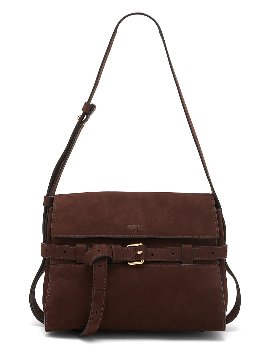 Tie Me Nubuck Suede Shoulder Bag