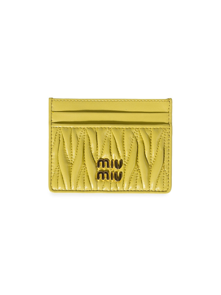 Matelassé Nappa Leather Card Holder