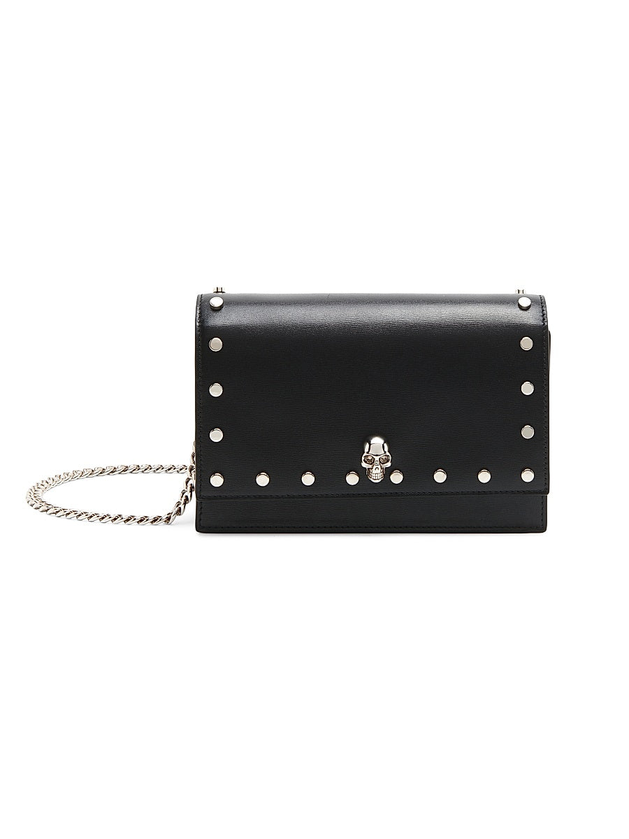Small Skull Leather Crossbody Bag