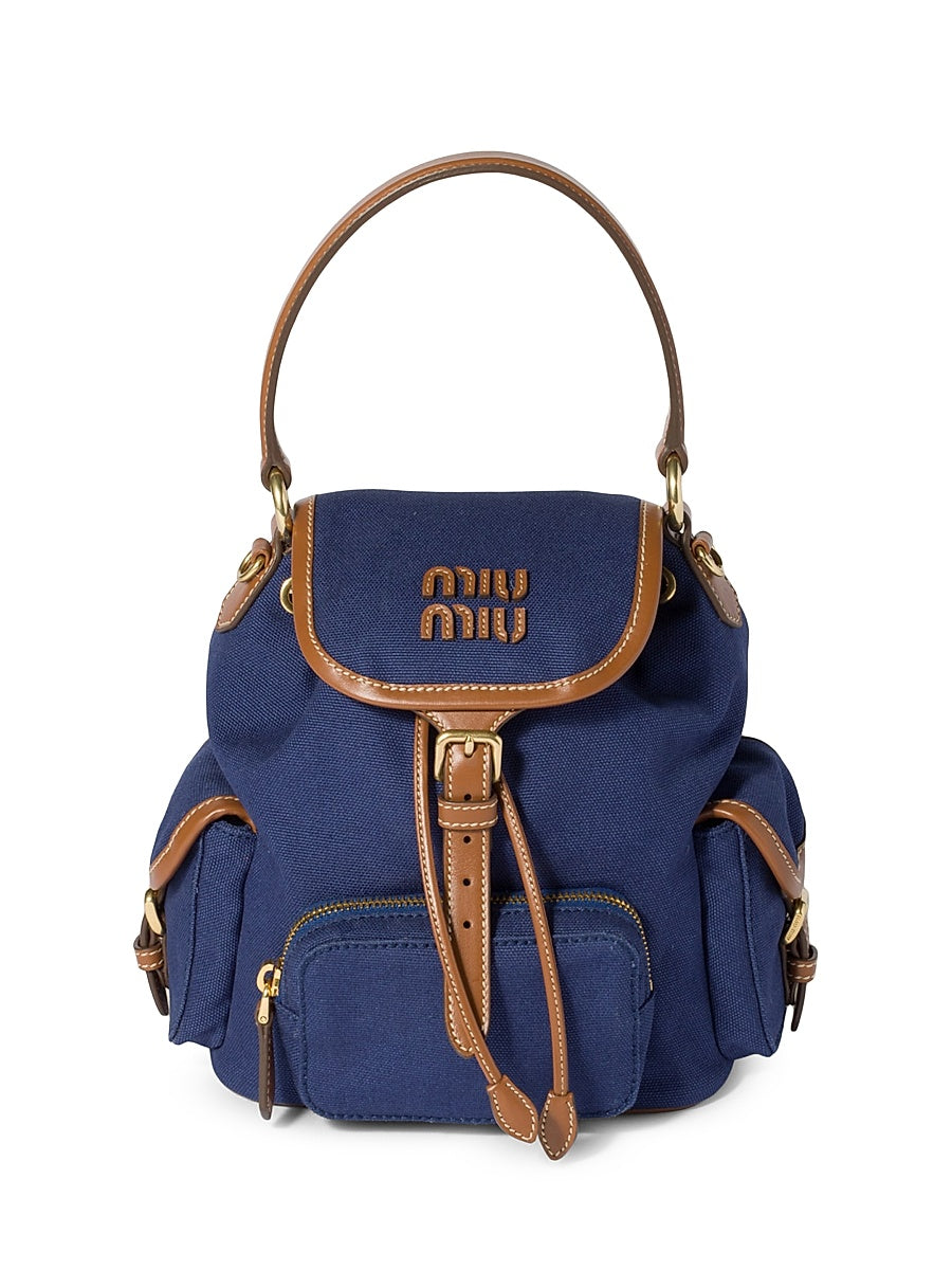 Canvas and Leather Backpack