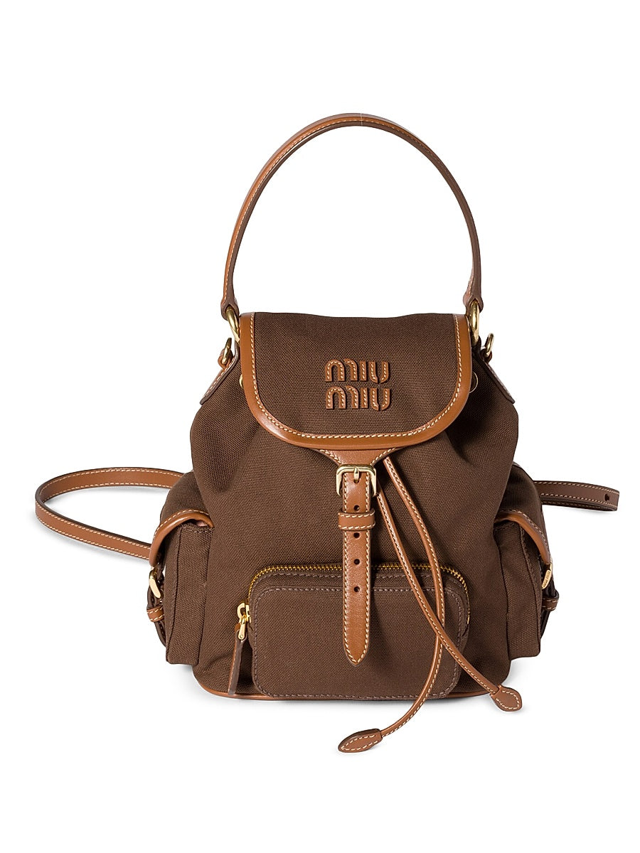 Canvas and Leather Backpack