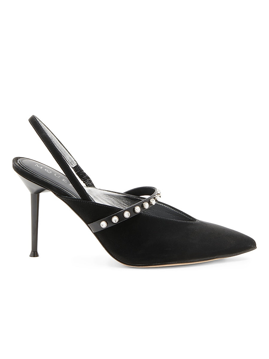 90MM Suede Slingback Pumps