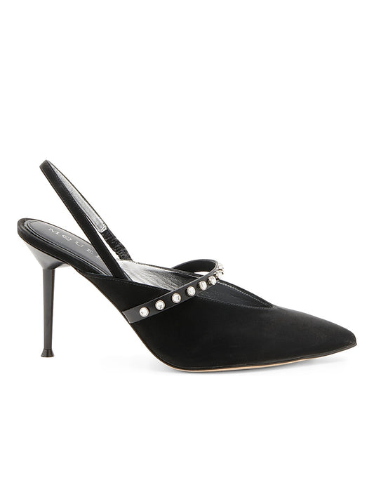 90MM Suede Slingback Pumps