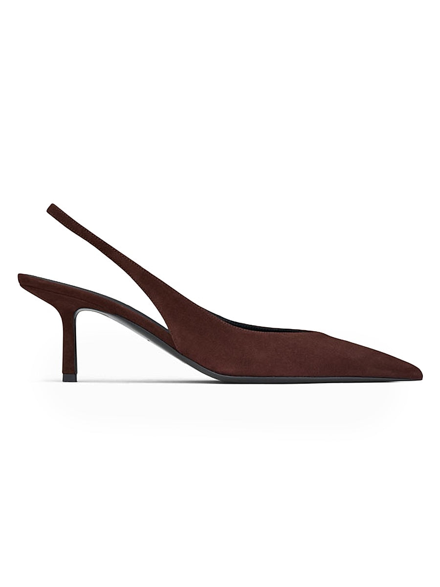 Moriah 65MM Suede Slingback Pumps
