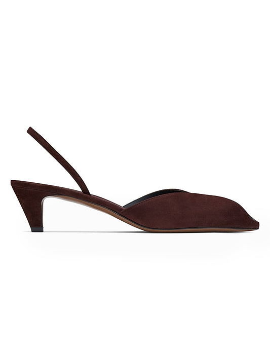 Culumba 40MM Suede Slingback Pumps