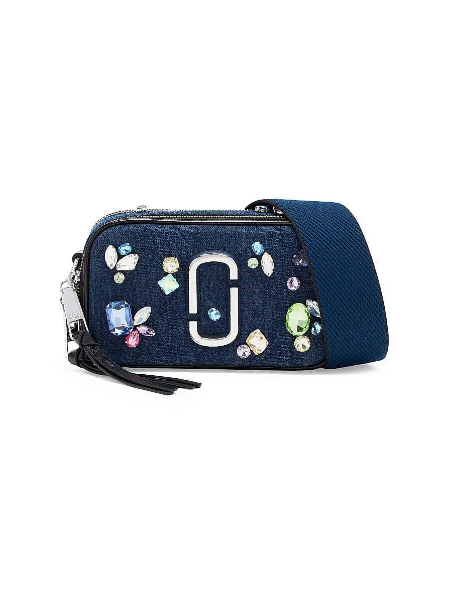 The Gem Denim Snapshot Shoulder Bag
