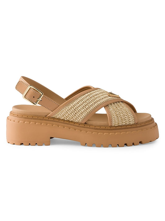 Crochet and Leather Sandals