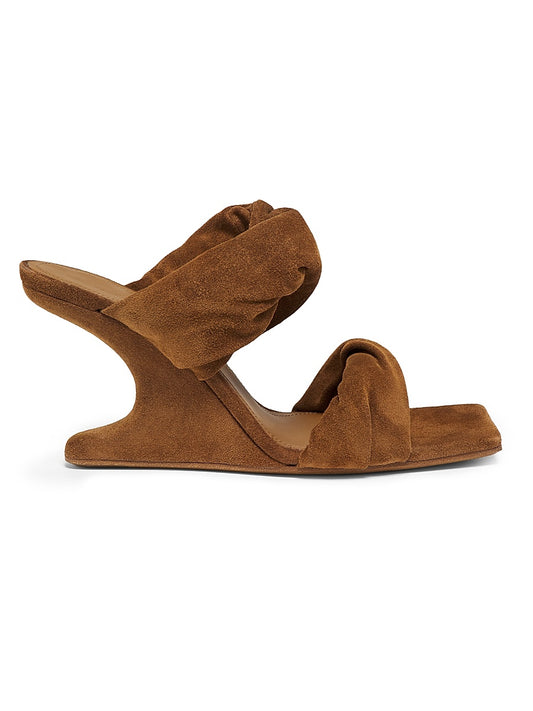90MM Suede Cantilever-Heel Sandals