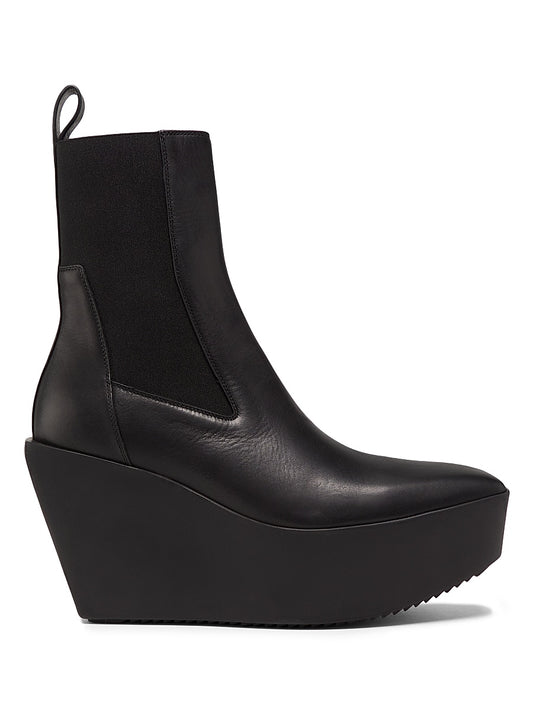 ​Sliver 115MM Leather Platform Beatle Boots
