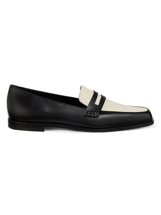 Colorblocked Leather Penny Loafers