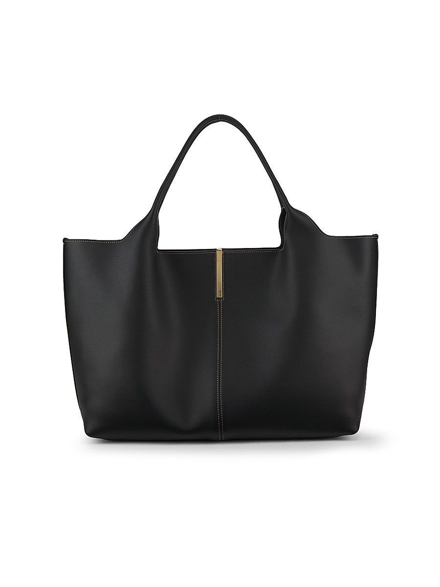 Medium Leather Shopping Bag