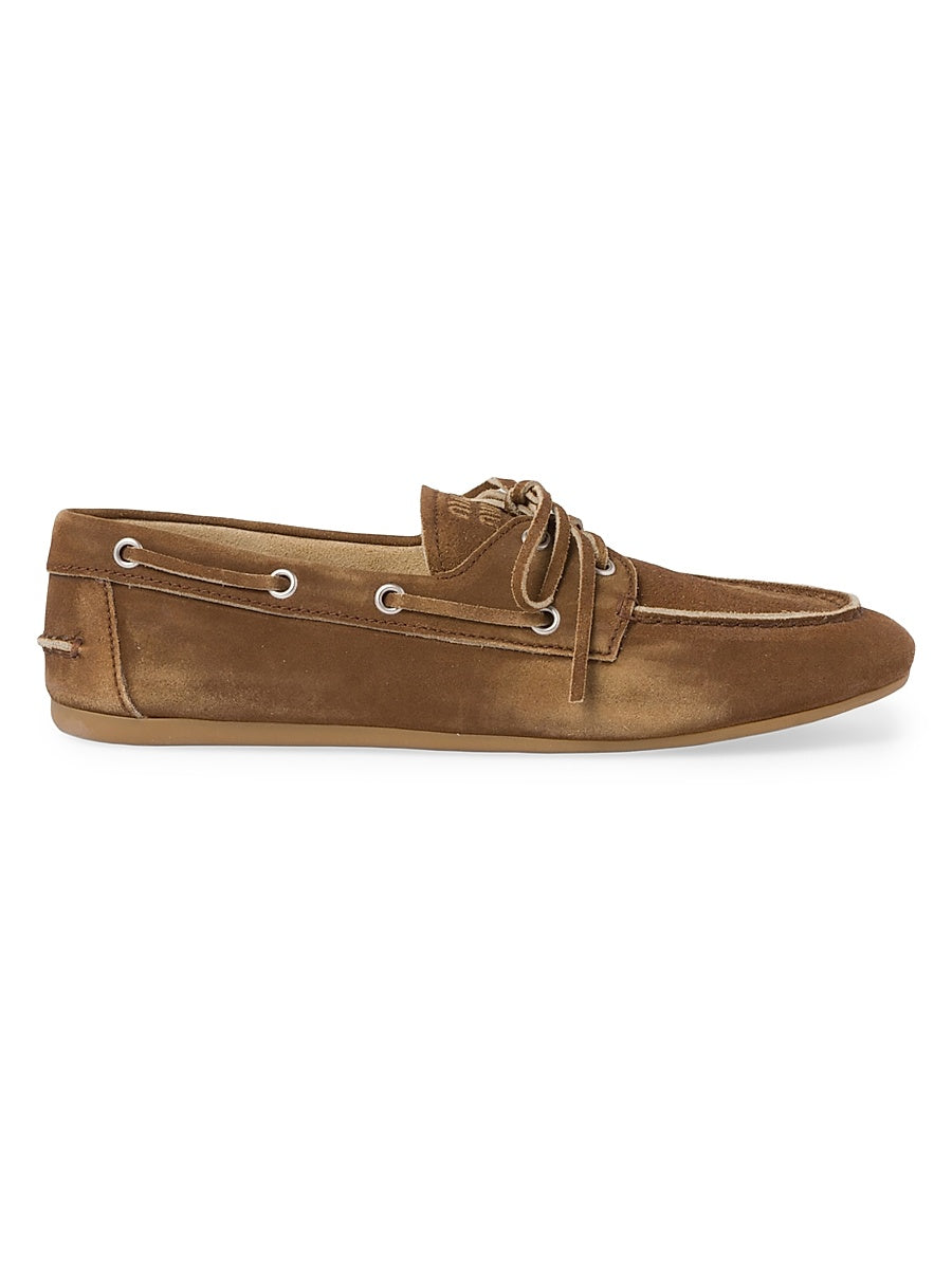 Faded Unlined Suede Loafers