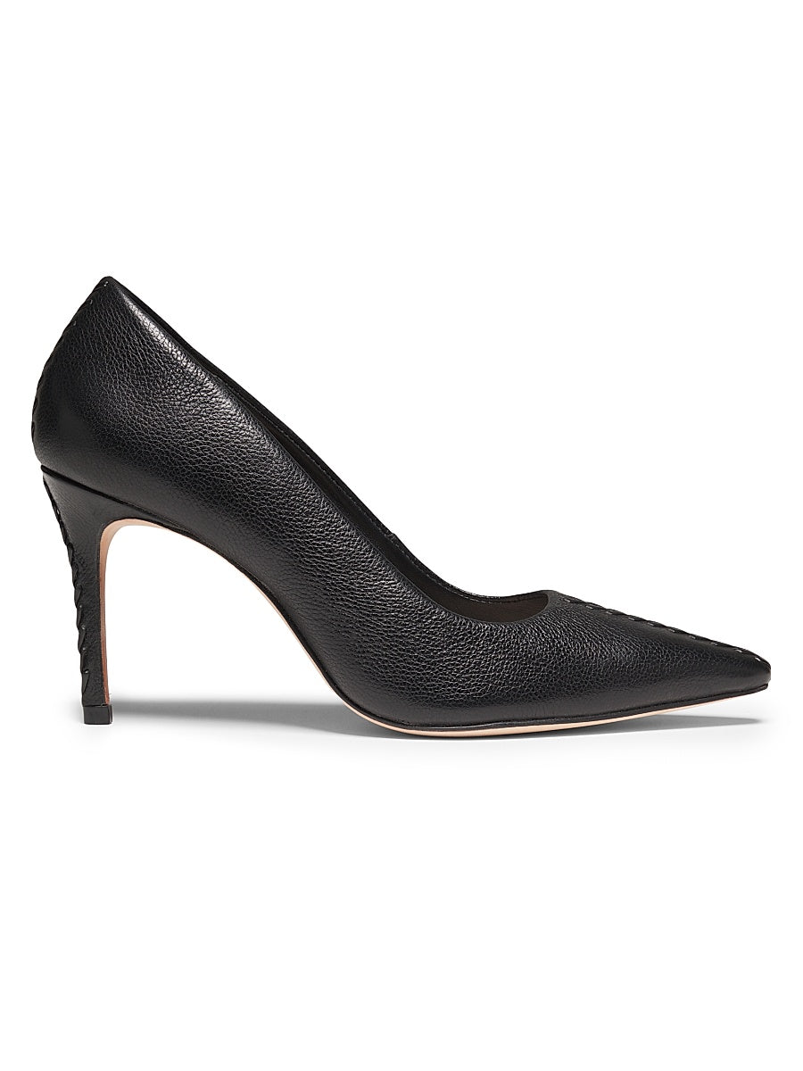 Giselle 85MM Whipstitch Leather Pumps