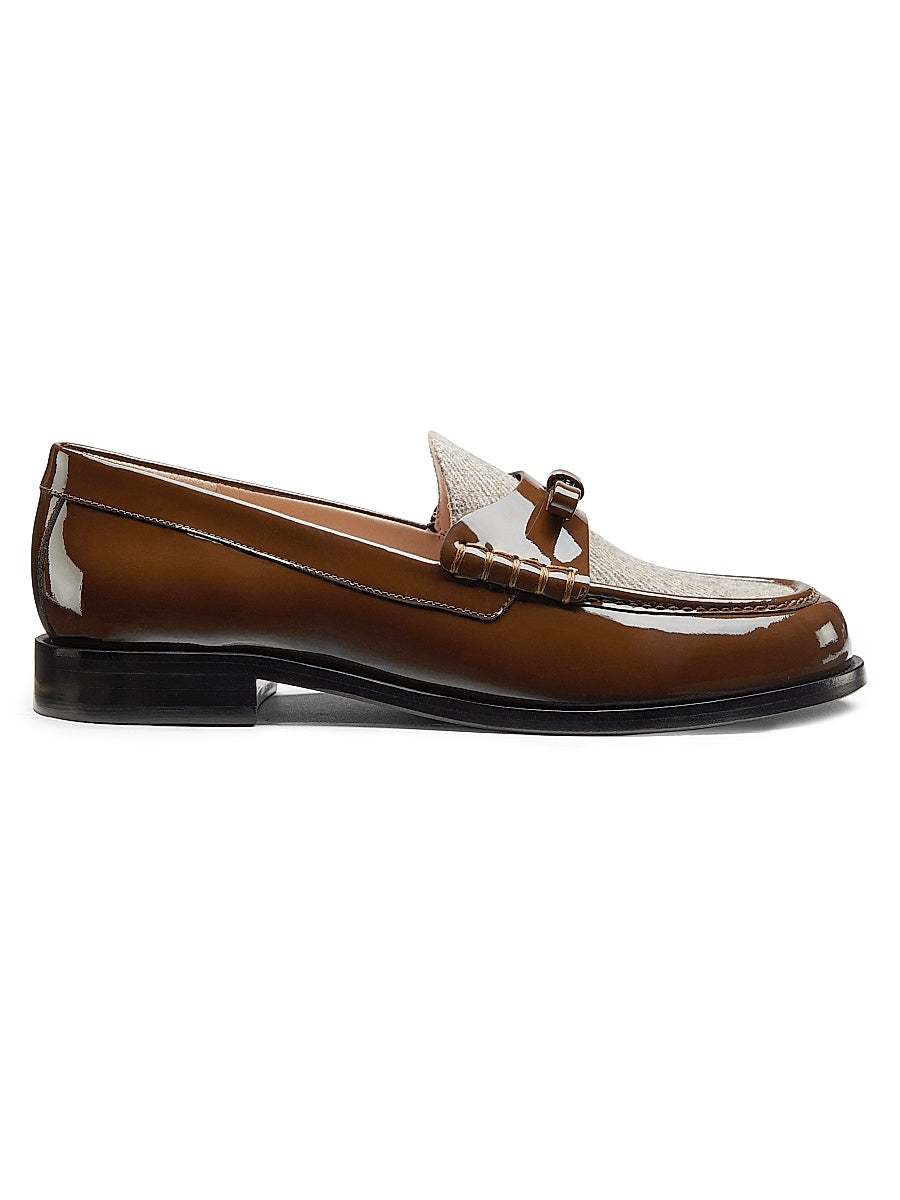 Lottie Leather Bow Loafers