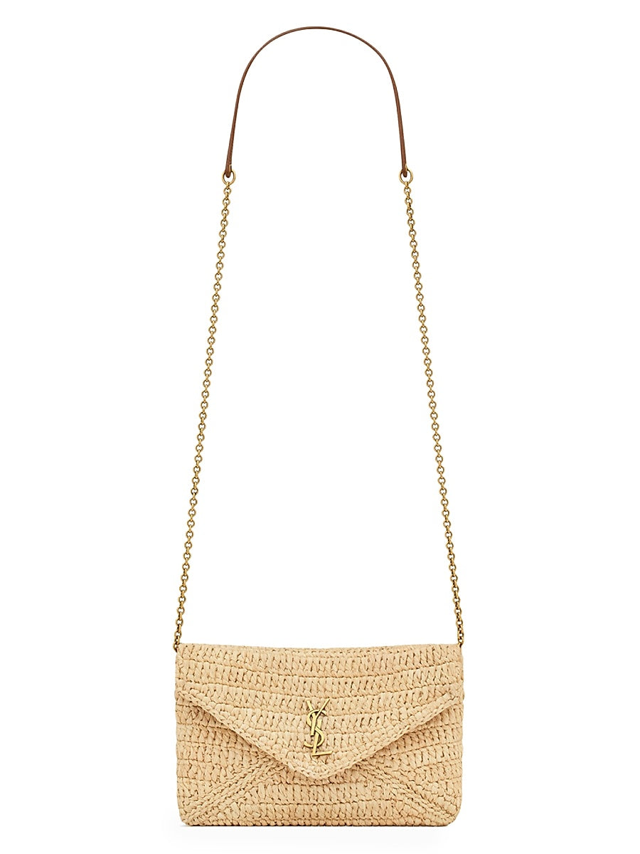 Cassandre Chain Pouch in Raffia
