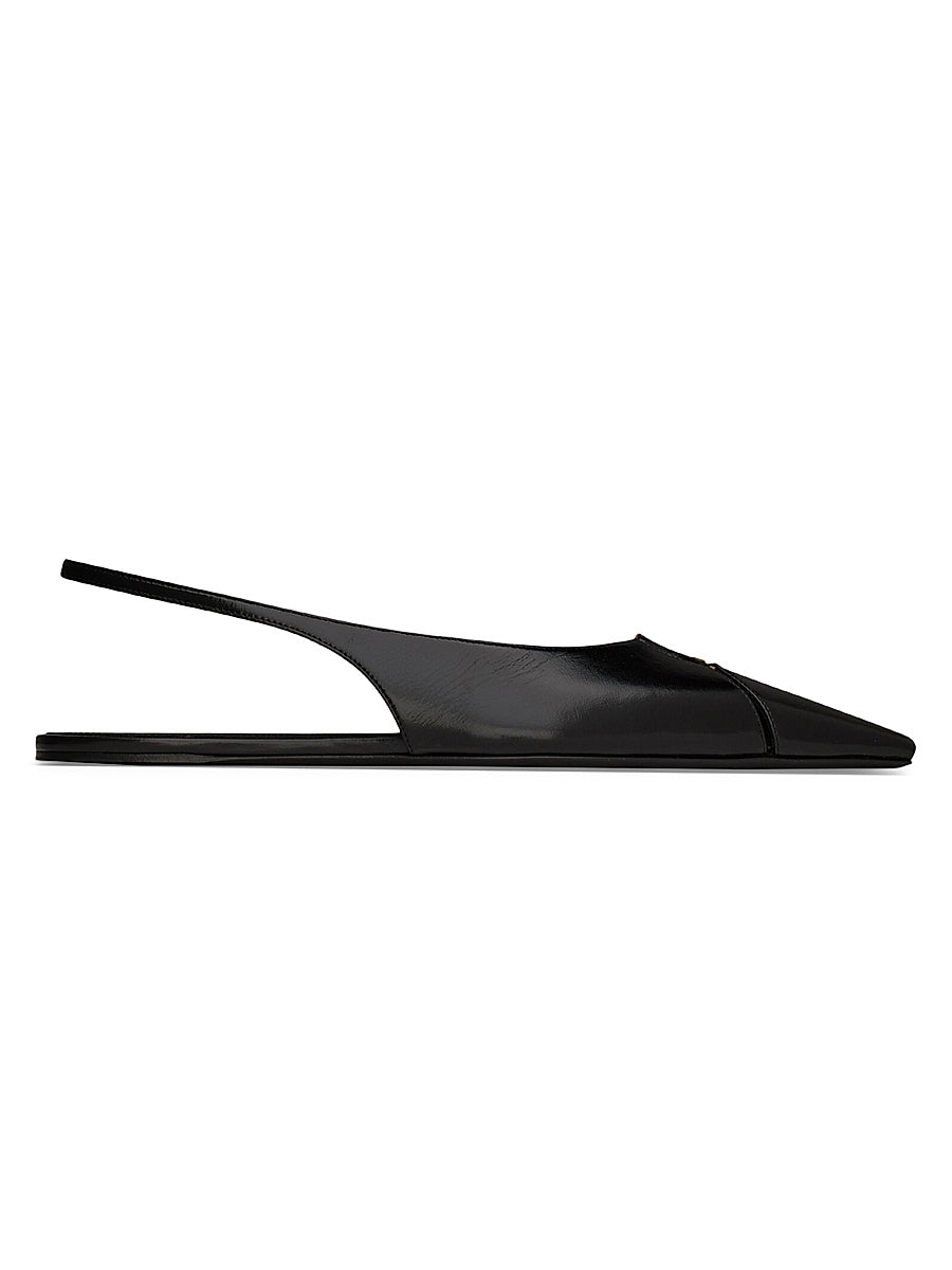 Babylone Slingback Flats in Smooth Leather