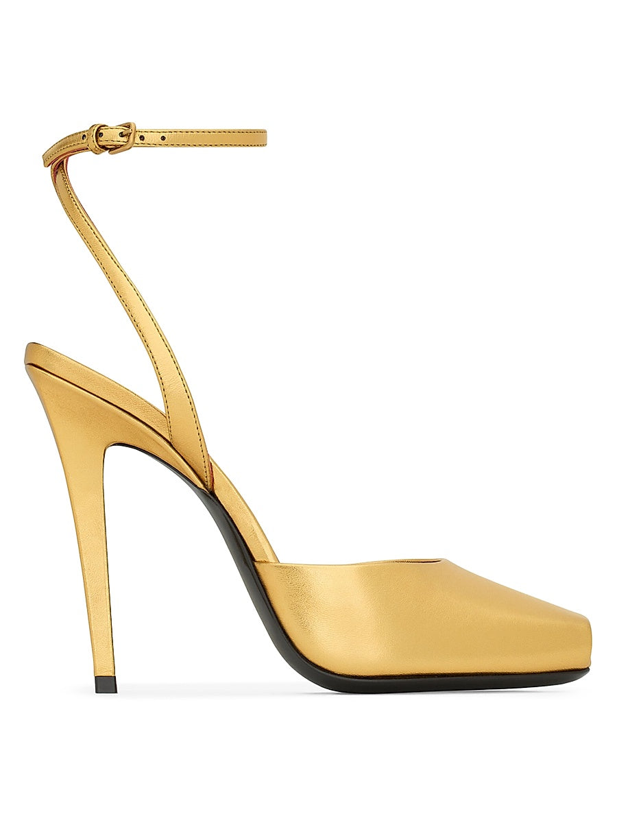 La Scandale Sandals in Metallic Leather