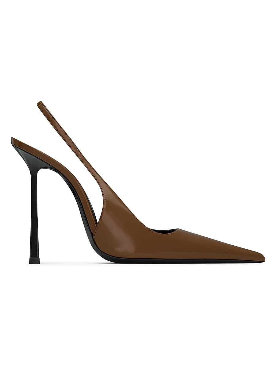 Vendome Slingback Pumps in Glazed Leather
