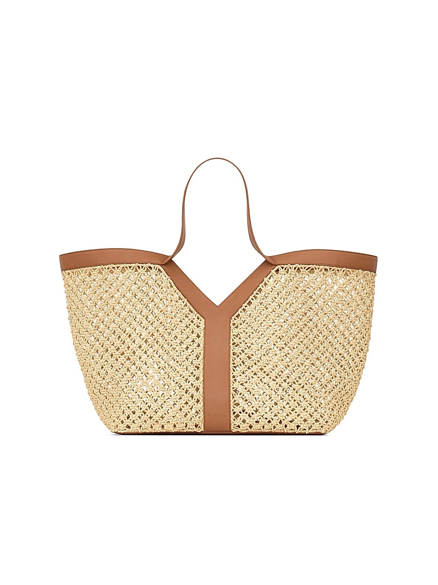 Y Tote Bag in Raffia