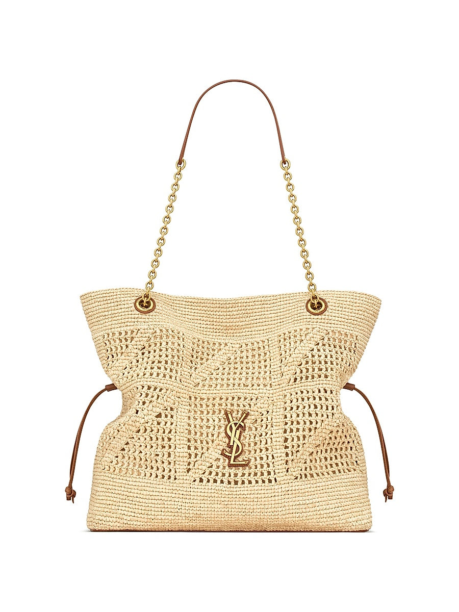 Jamie Shopping Tote Bag in Raffia